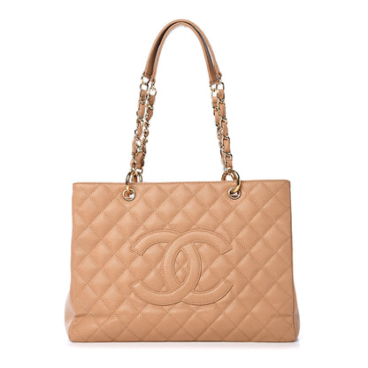 Chanel Caviar Quilted Grand Shopping Tote GST Beige Clair 1 of 12
