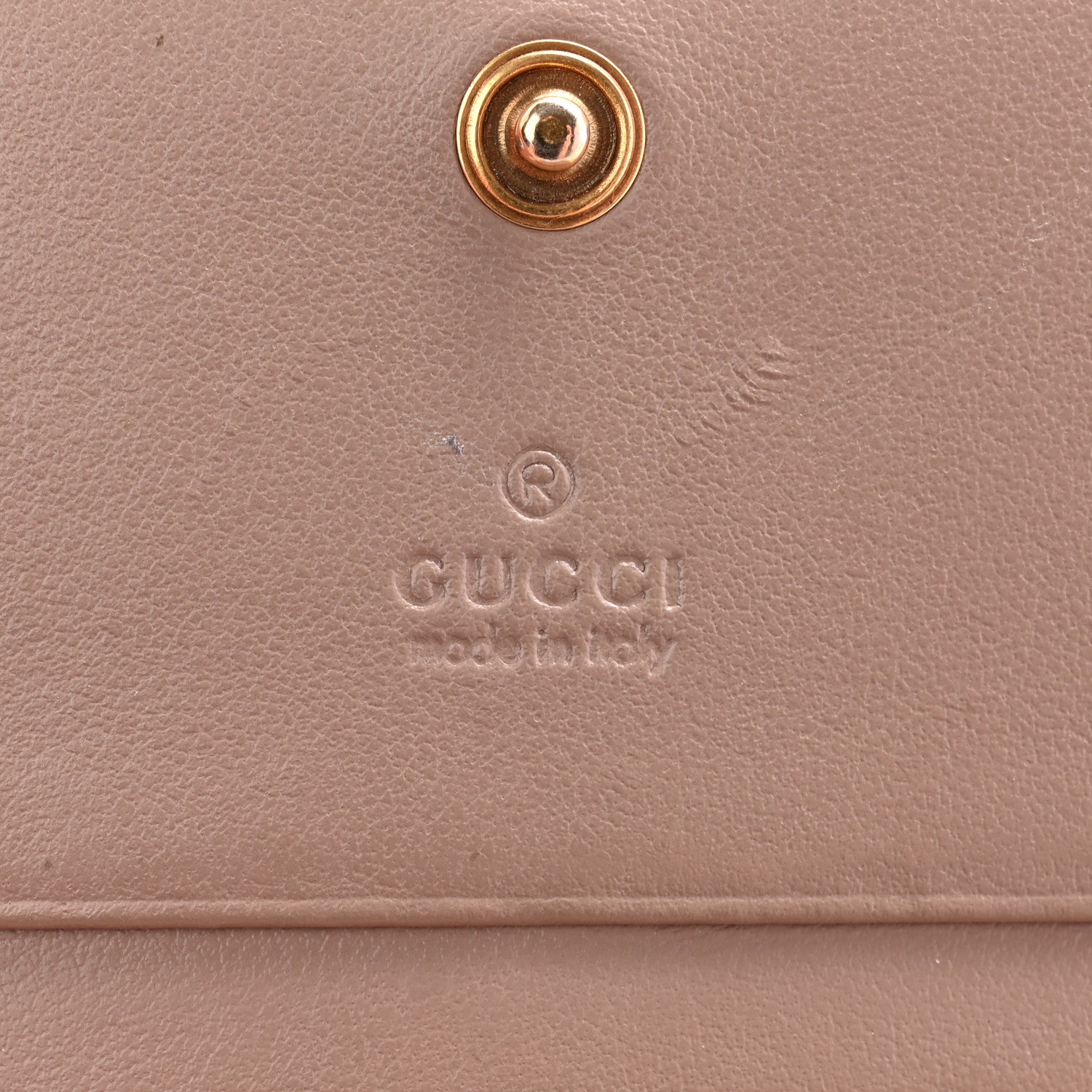 Gucci Calfskin Matelasse GG Marmont Card Case Wallet Porcelain Rose 6 of 11