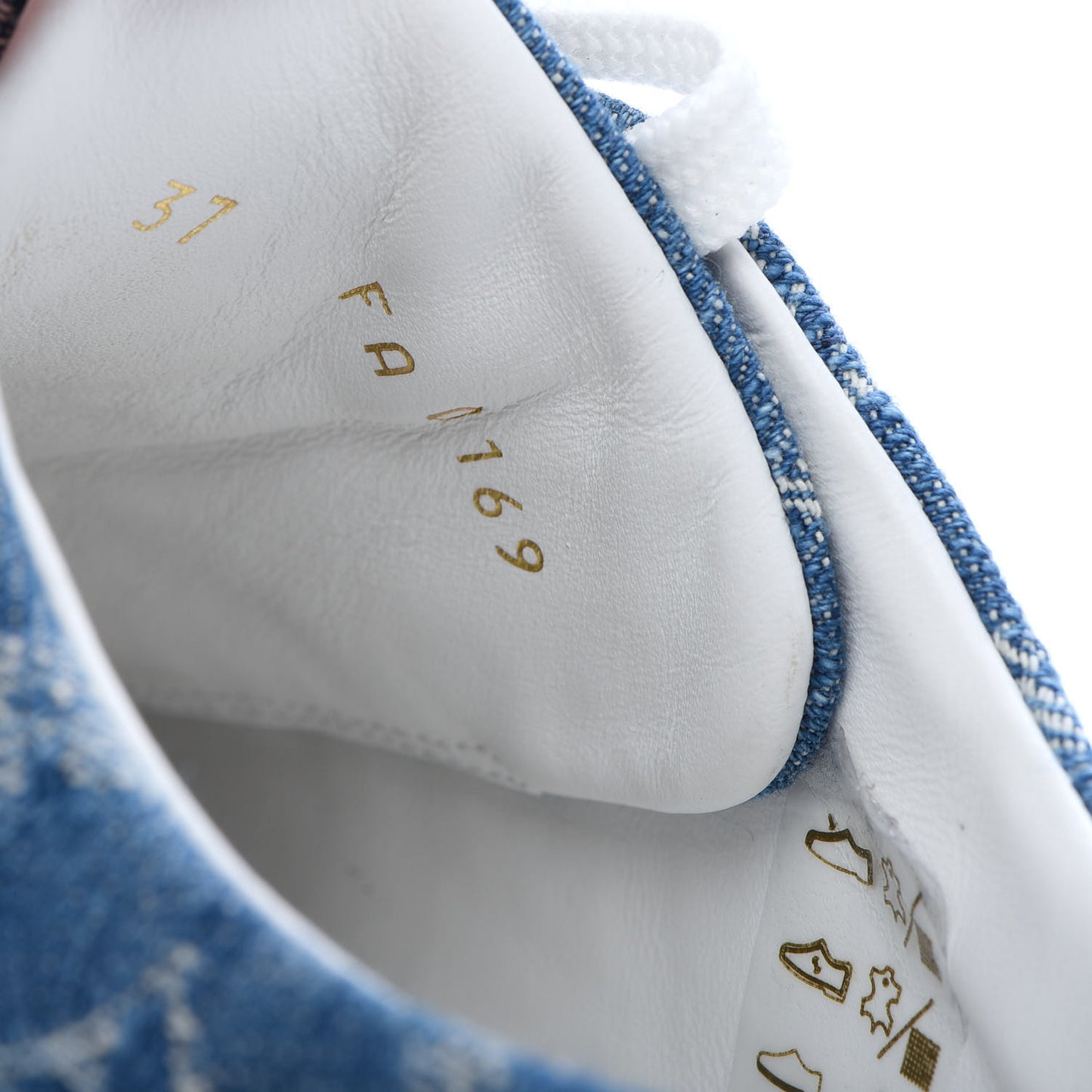 Denim Monogram Stellar Sneakers 37 Bleu Jeans Blue