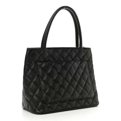 Chanel Caviar Quilted Medallion Tote Black 3 of 10