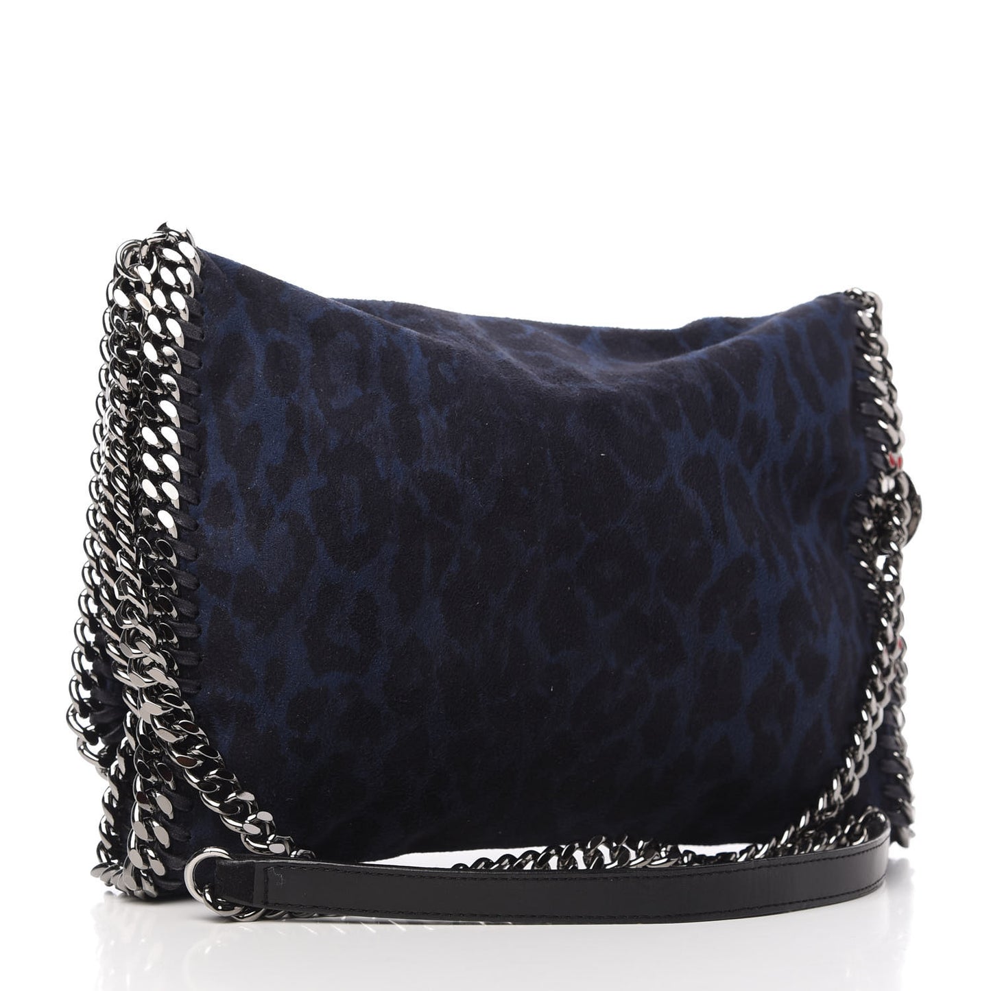 Shaggy Deer Leopard Print Falabella Messenger Blue