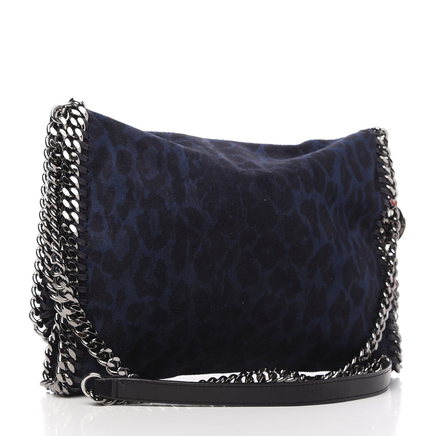 Stella McCartney Shaggy Deer Leopard Print Falabella Messenger Blue 3 of 8