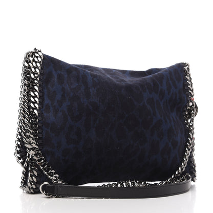 Stella McCartney Shaggy Deer Leopard Print Falabella Messenger Blue 3 of 8