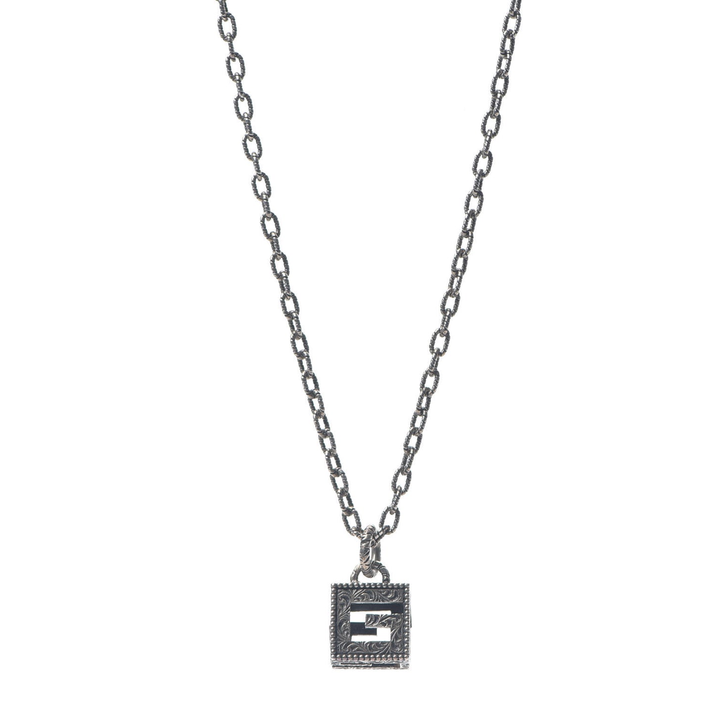 Sterling Silver G-Cube Pendant Necklace