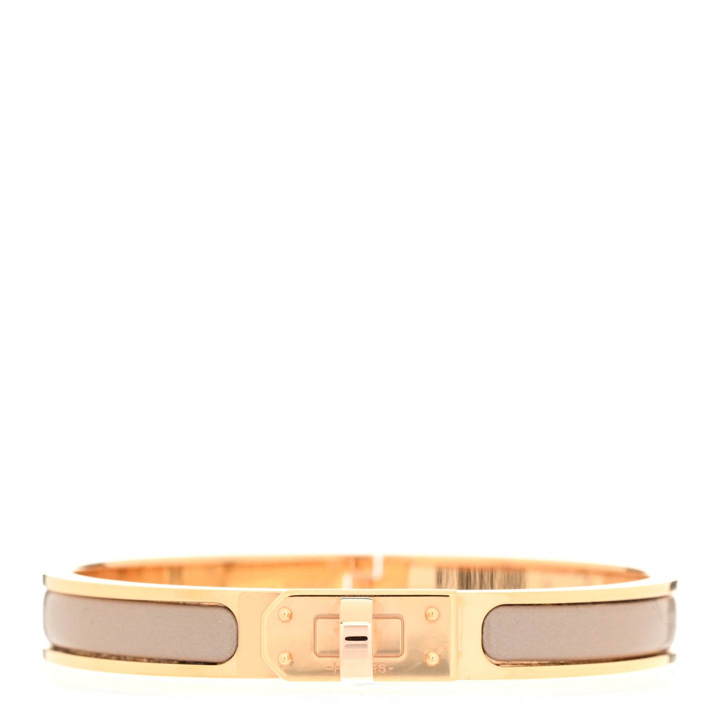 Enamel Mini Clic Kelly Bracelet PM Marron Glace