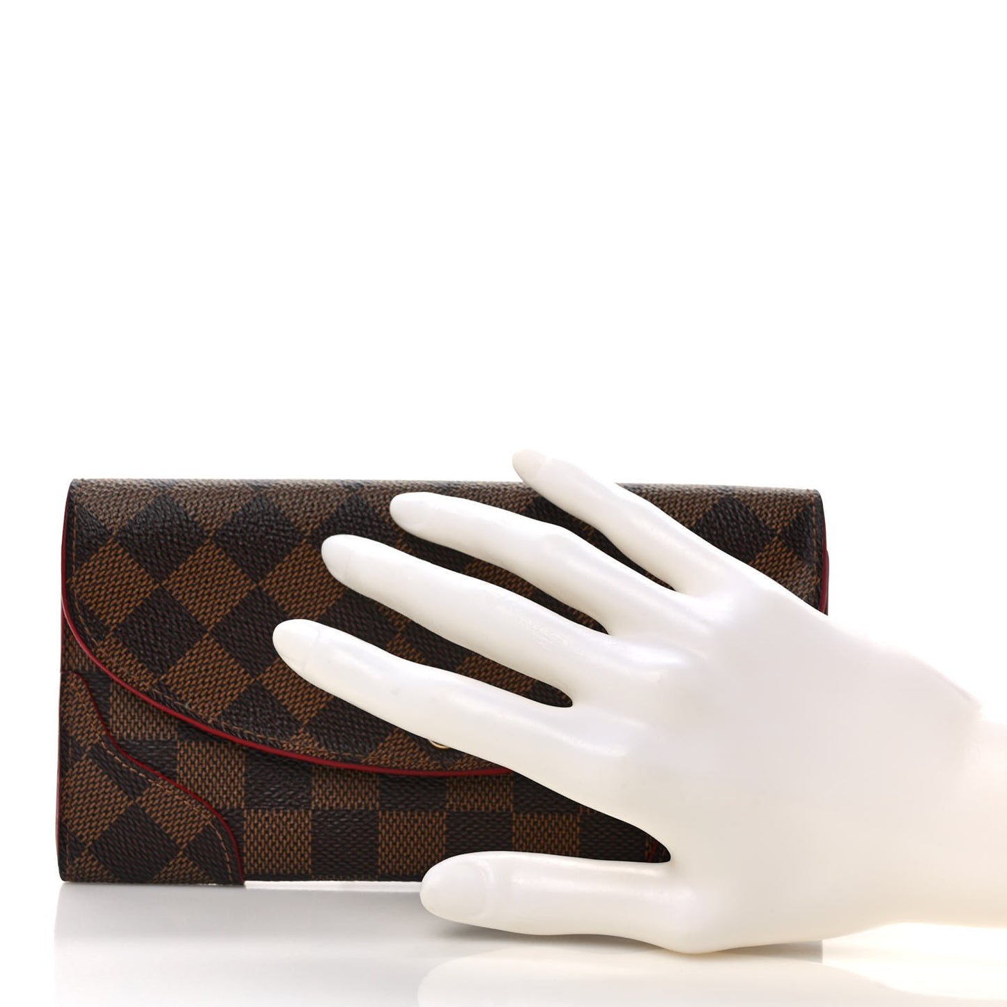 Damier Ebene Caissa Wallet Cherry