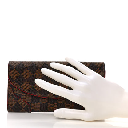 Louis Vuitton Damier Ebene Caissa Wallet Cherry 2 of 7