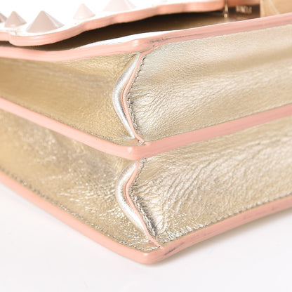 Fendi Vitello Catalan Mirror Scalloped Multi Studded Small Kan I Shoulder Bag Champagne 9 of 20