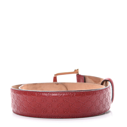 Gucci Soft Microguccissima Margaux Calfskin Belt 80 32 Rosso 2 of 10