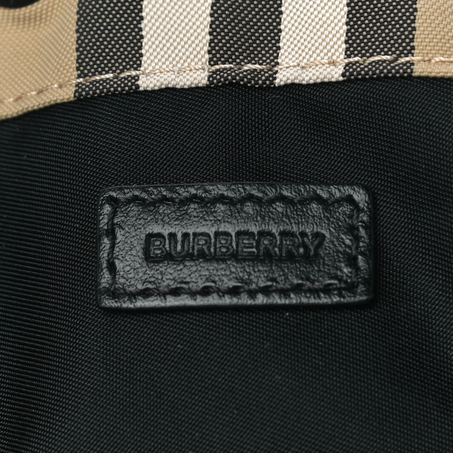 Burberry Econyl Icon Stripe Phoebe Drawcord Pouch Archive Beige 6 of 9