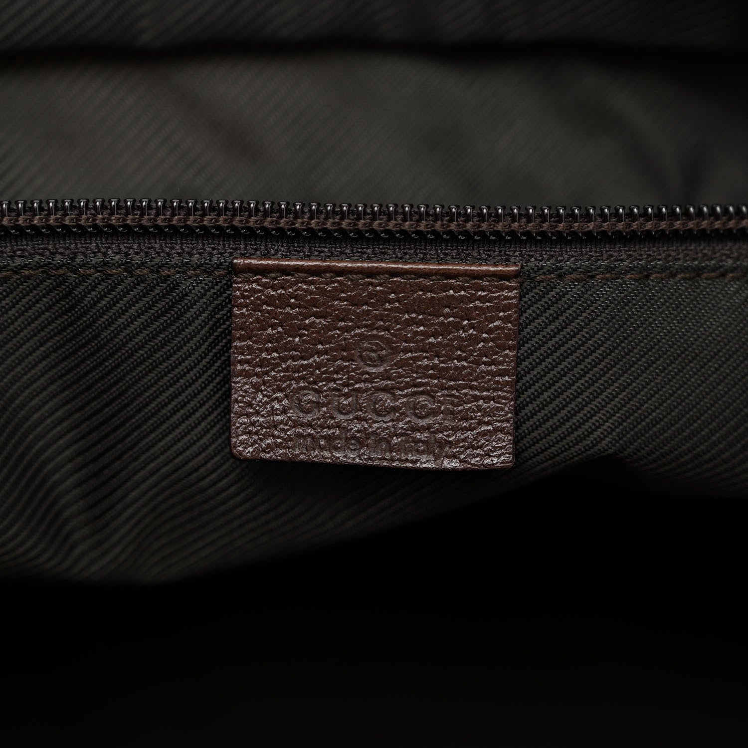 Gucci GG Monogram Medium Web Handle Bucket Tote Dark Brown 6 of 10