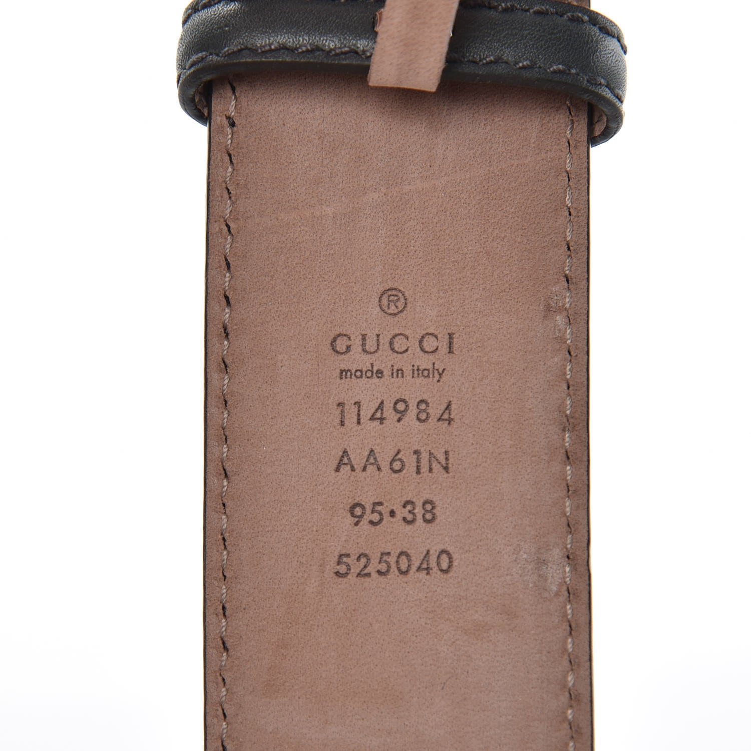 Gucci Guccissima Interlocking G Belt 95 38 Dark Grey 4 of 10