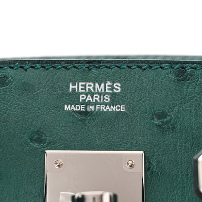 Hermes Ostrich Birkin 30 Cobalt 6 of 11