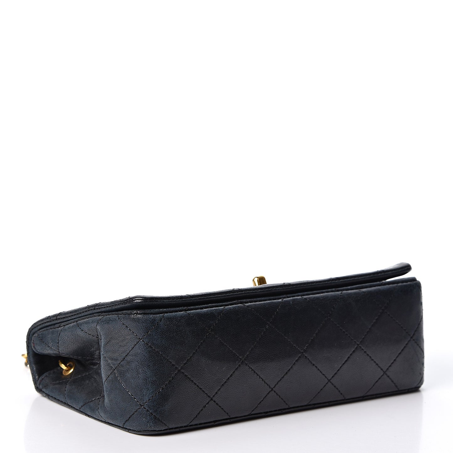 Lambskin Quilted Small Single Flap Black
