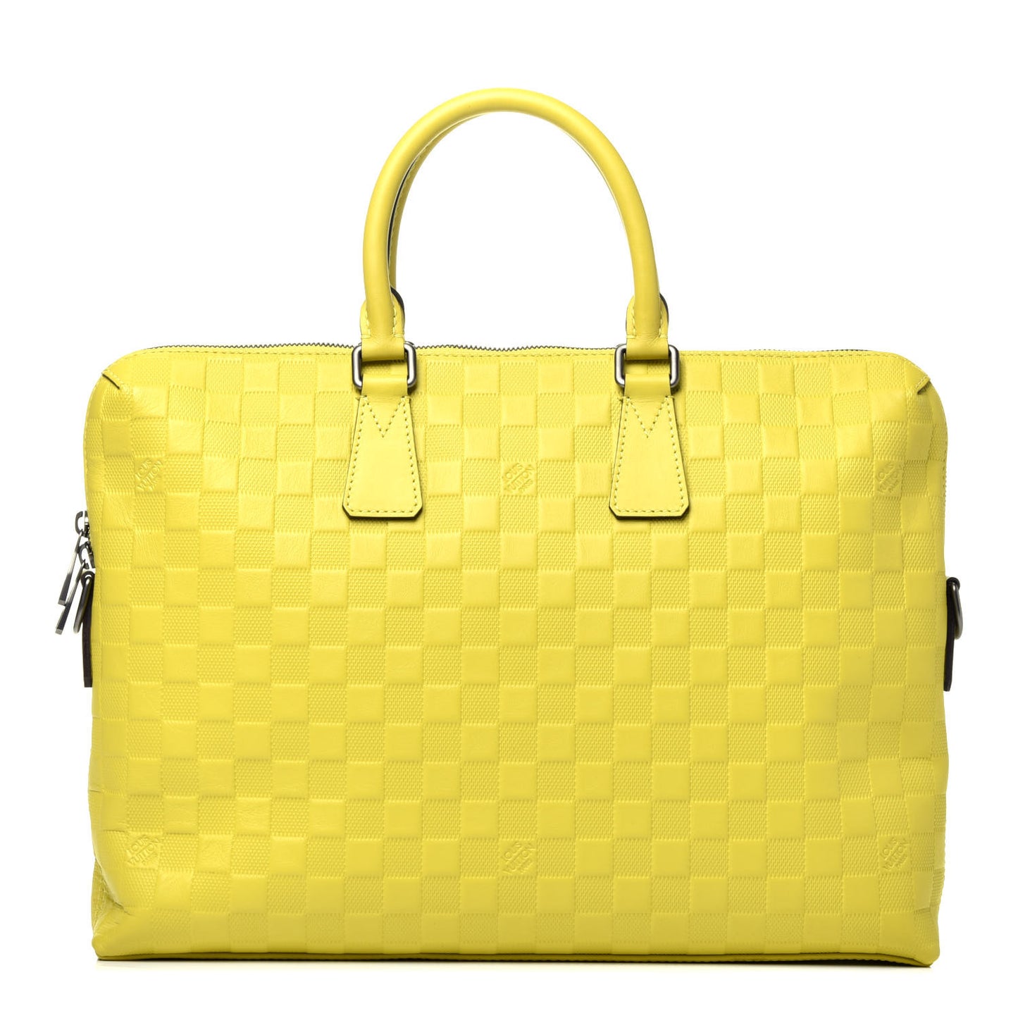 Damier Infini Porte-Documents Vert Acide