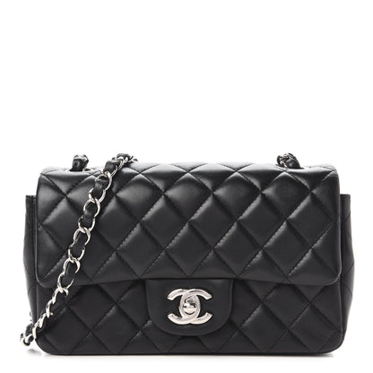Chanel Lambskin Quilted Mini Rectangular Flap Black 1 of 11