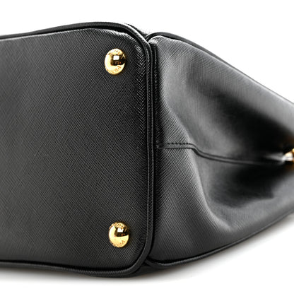 Prada Saffiano Small Galleria Double Zip Tote Black 10 of 12