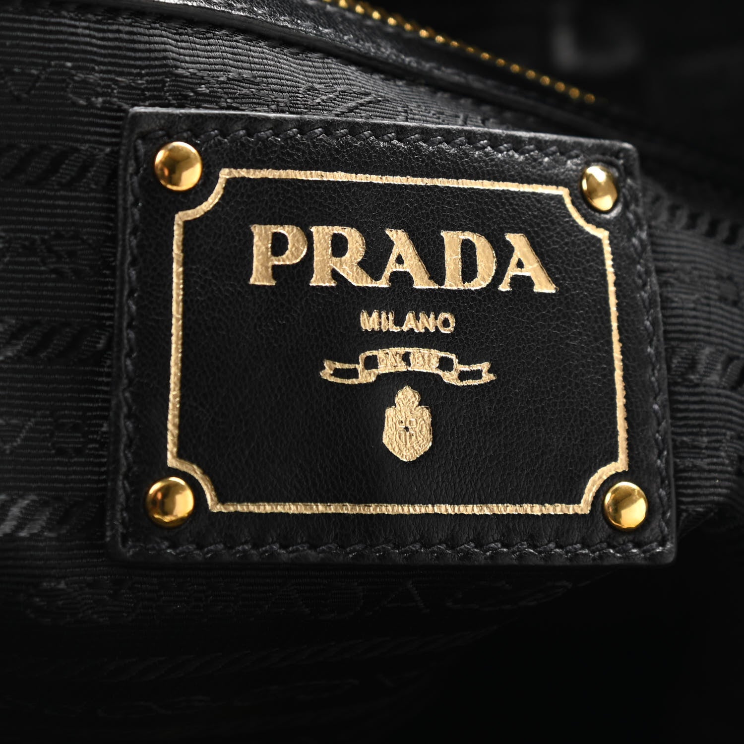 Prada Nappa Antique Shoulder Bag Black 7 of 8
