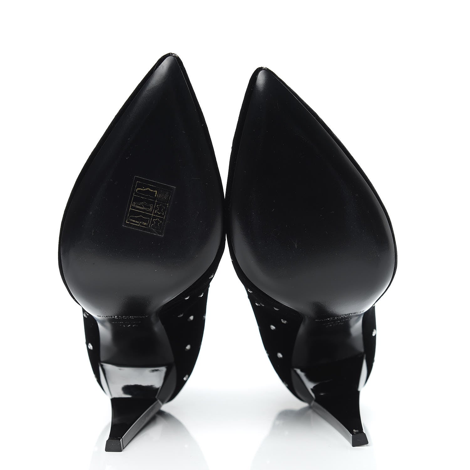 Saint Laurent Velluto Master Crystal Strass Freja 105 Ankle Booties 37.5 Black 5 of 8
