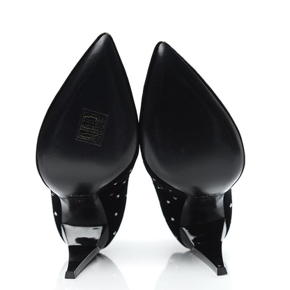 Saint Laurent Velluto Master Crystal Strass Freja 105 Ankle Booties 37.5 Black 5 of 8
