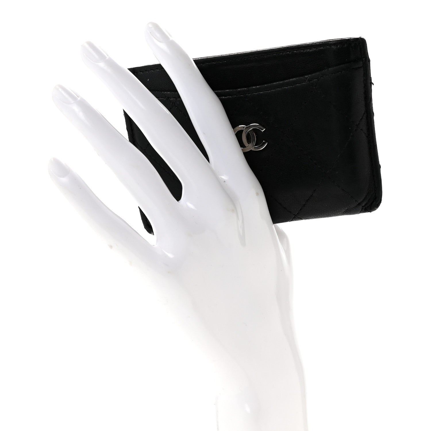 Chanel Lambskin Quilted Card Holder Black 2 of 13