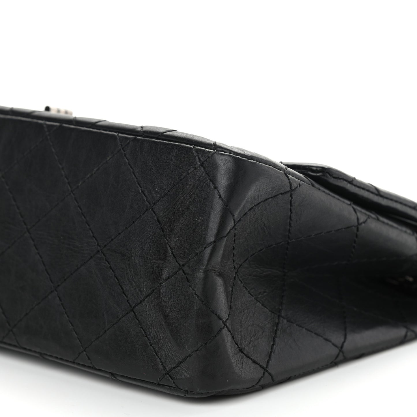 Aged Calfskin Quilted 2.55 Reissue 226 Flap Black