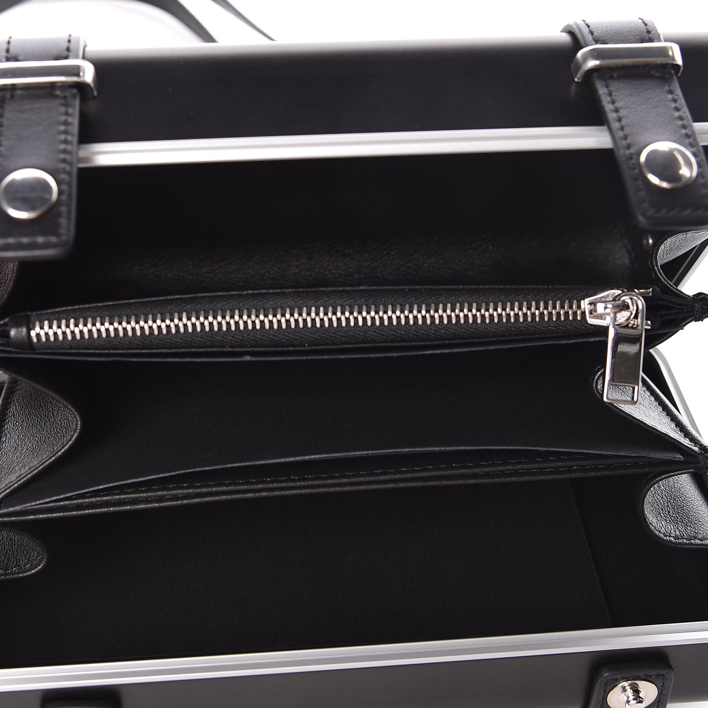 X RIMOWA Aluminum Personal Clutch On Strap Black