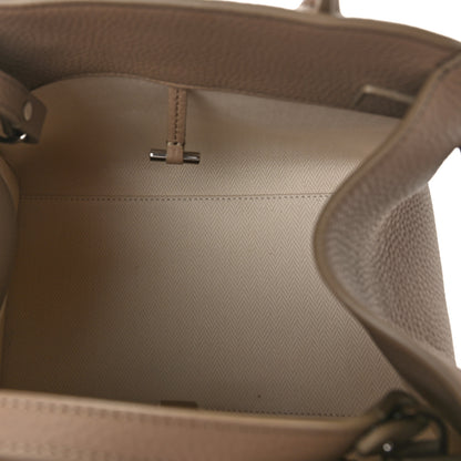 The Row Grained Calfskin Soft Margaux 10 Bag Dark Taupe 5 of 8