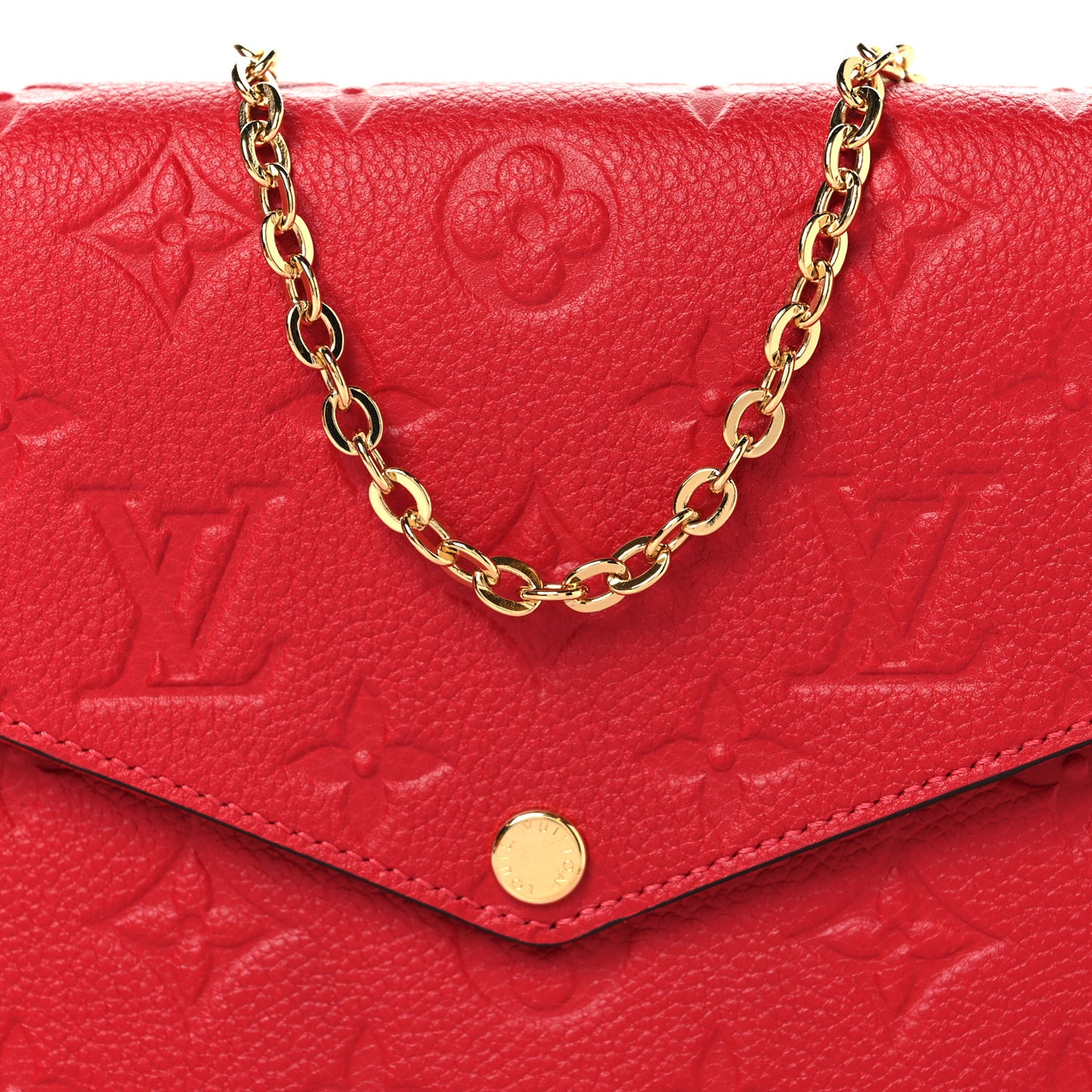 Empreinte Pochette Felicie Chain Wallet Scarlet