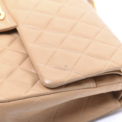 Chanel Lambskin Quilted Medium Double Flap Beige 16 of 18