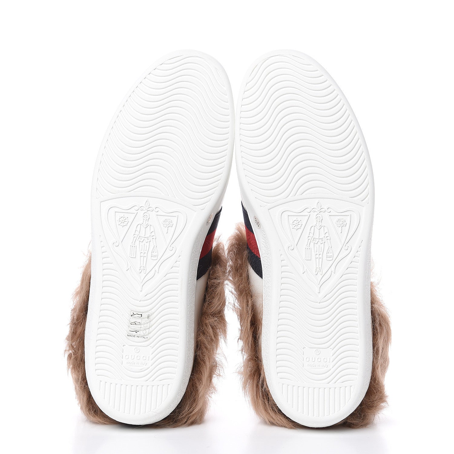 Gucci Calfskin Wool Web Bee Embroidered Mens Ace Sneakers 12.5 White 5 of 9