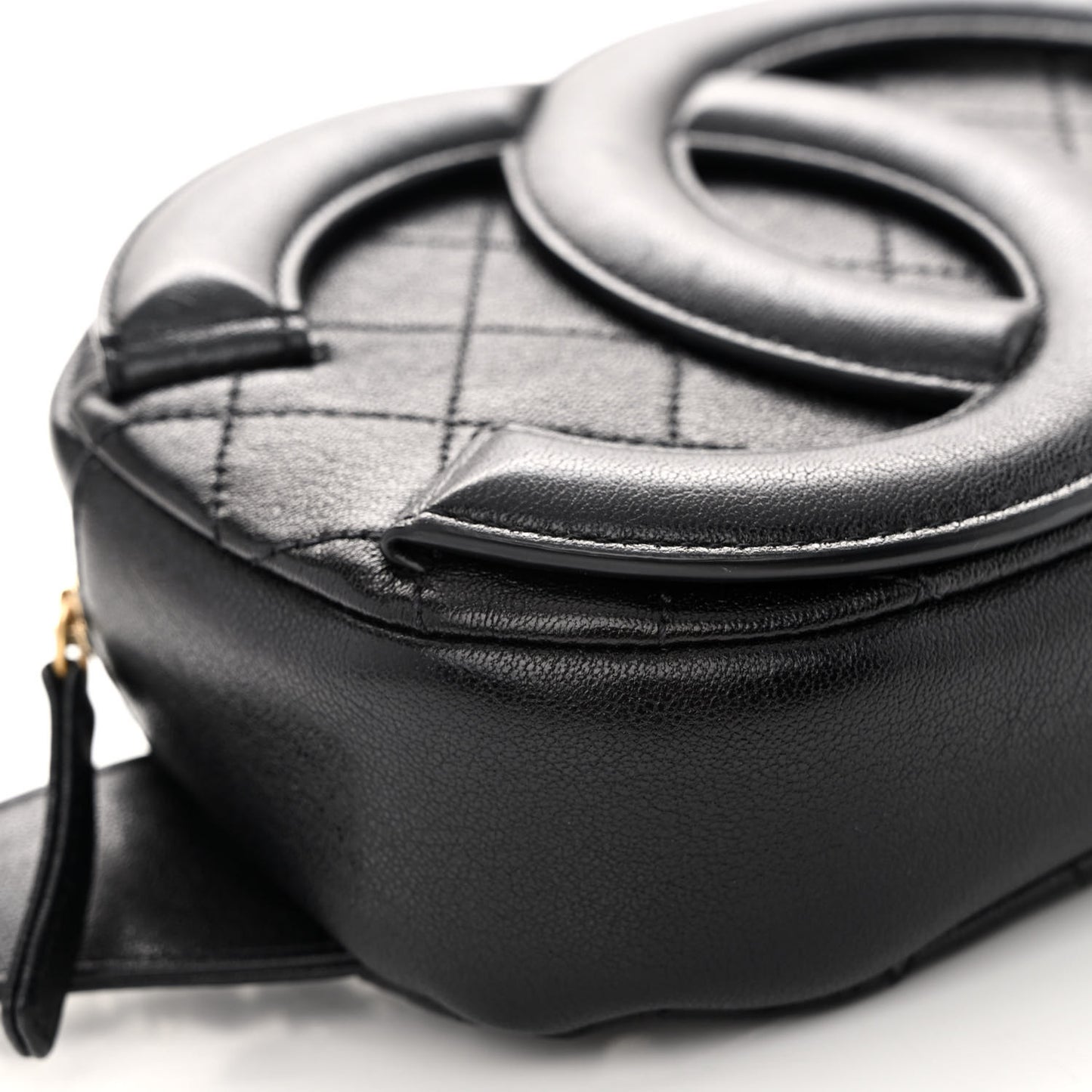Lambskin Quilted Waist Coco Midnight Belt Bag Black