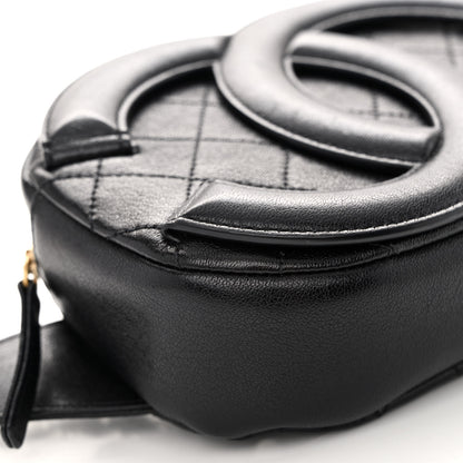 Chanel Lambskin Quilted Waist Coco Midnight Belt Bag Black 9 of 10