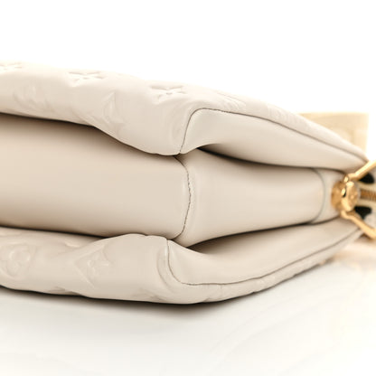 Louis Vuitton Lambskin Embossed Monogram Coussin PM Beige Cream 11 of 12