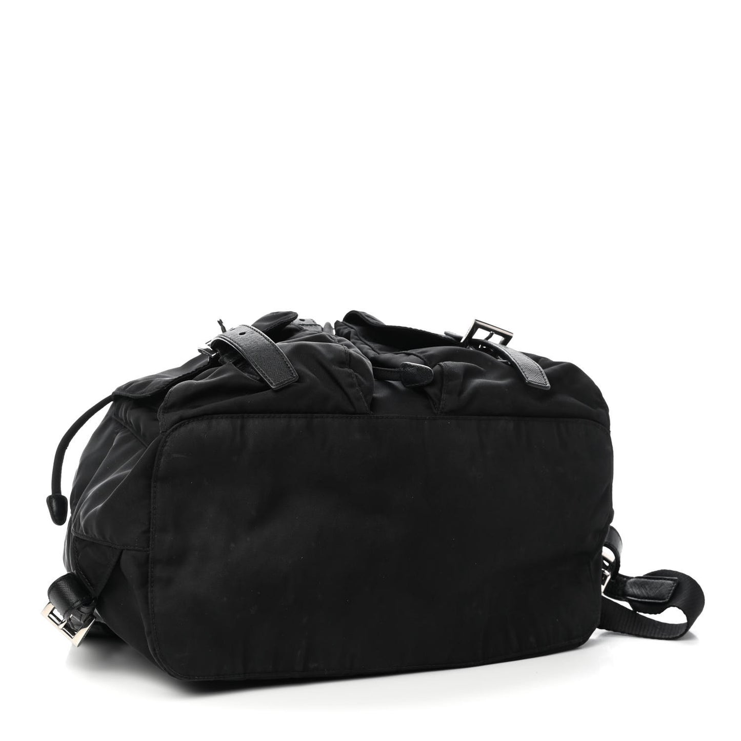 Tessuto Nylon Saffiano Medium Backpack Black