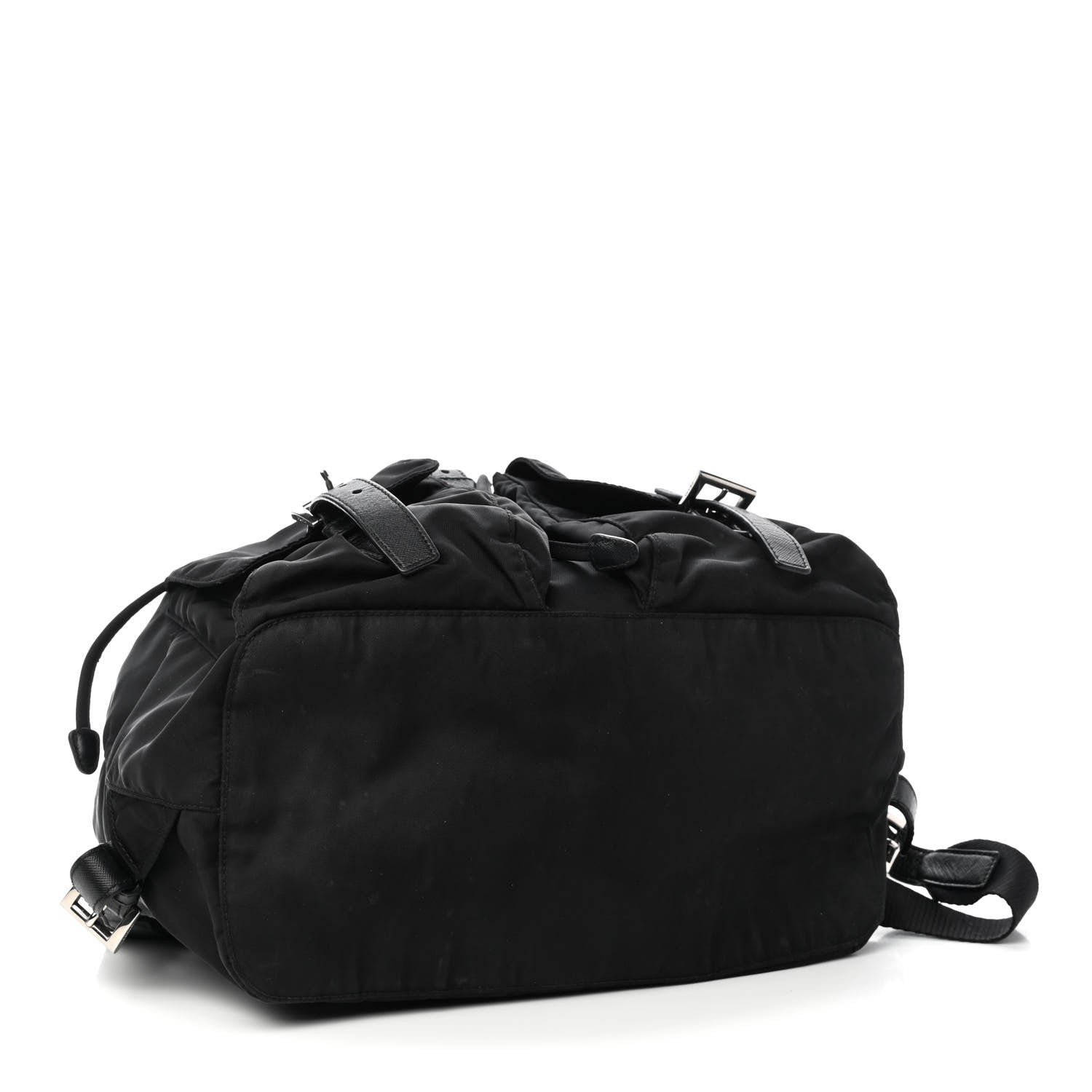 Prada Tessuto Nylon Saffiano Medium Backpack Black 3 of 8