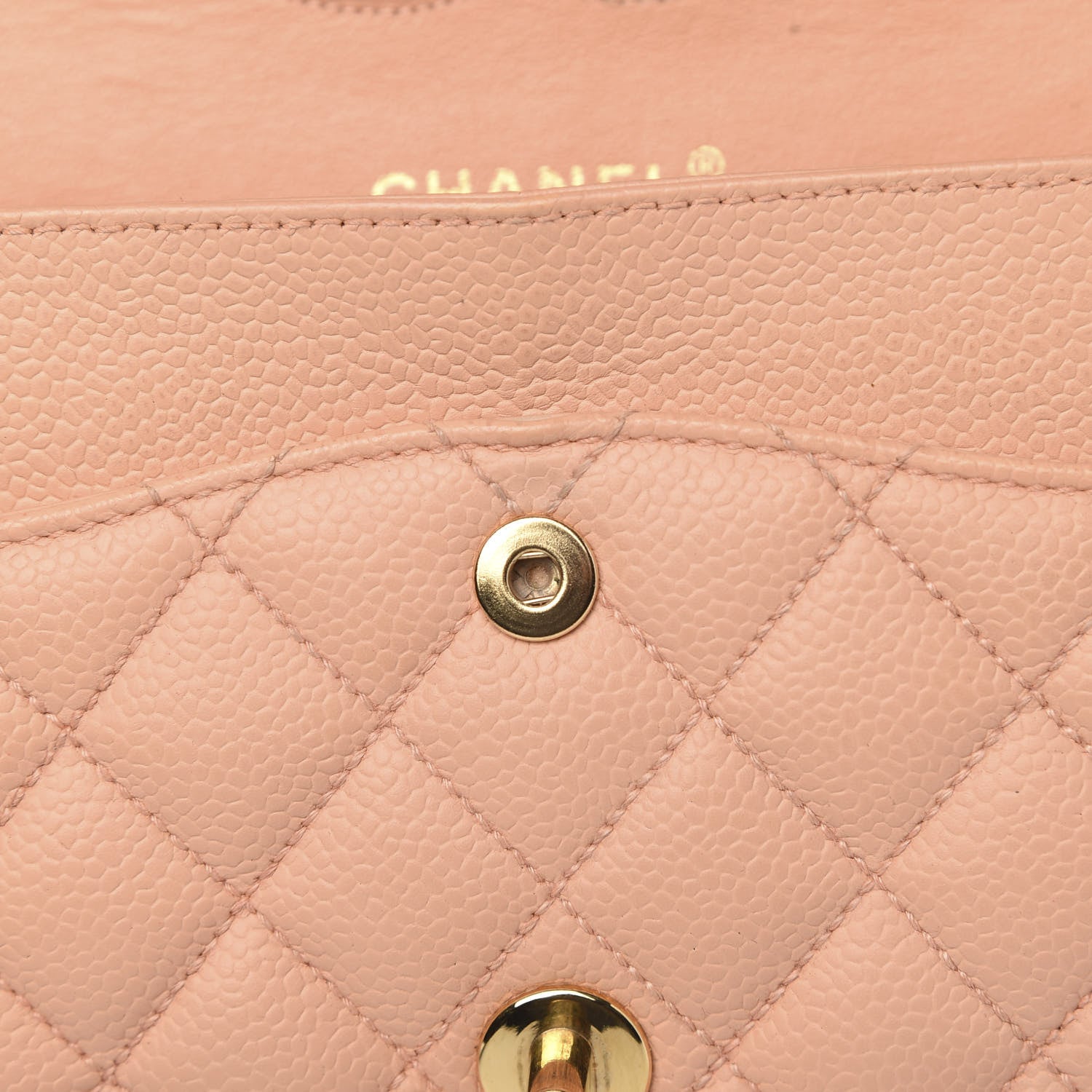 Chanel Caviar Quilted Medium Double Flap Beige 16 of 17