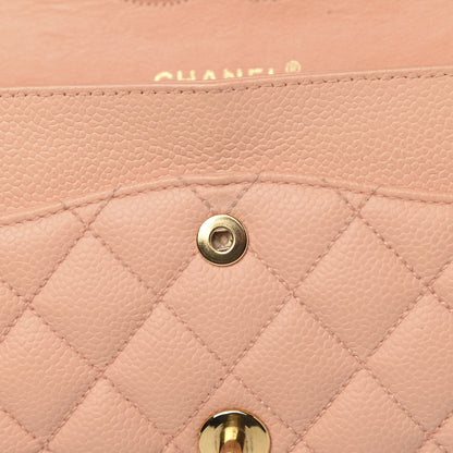 Chanel Caviar Quilted Medium Double Flap Beige 16 of 17