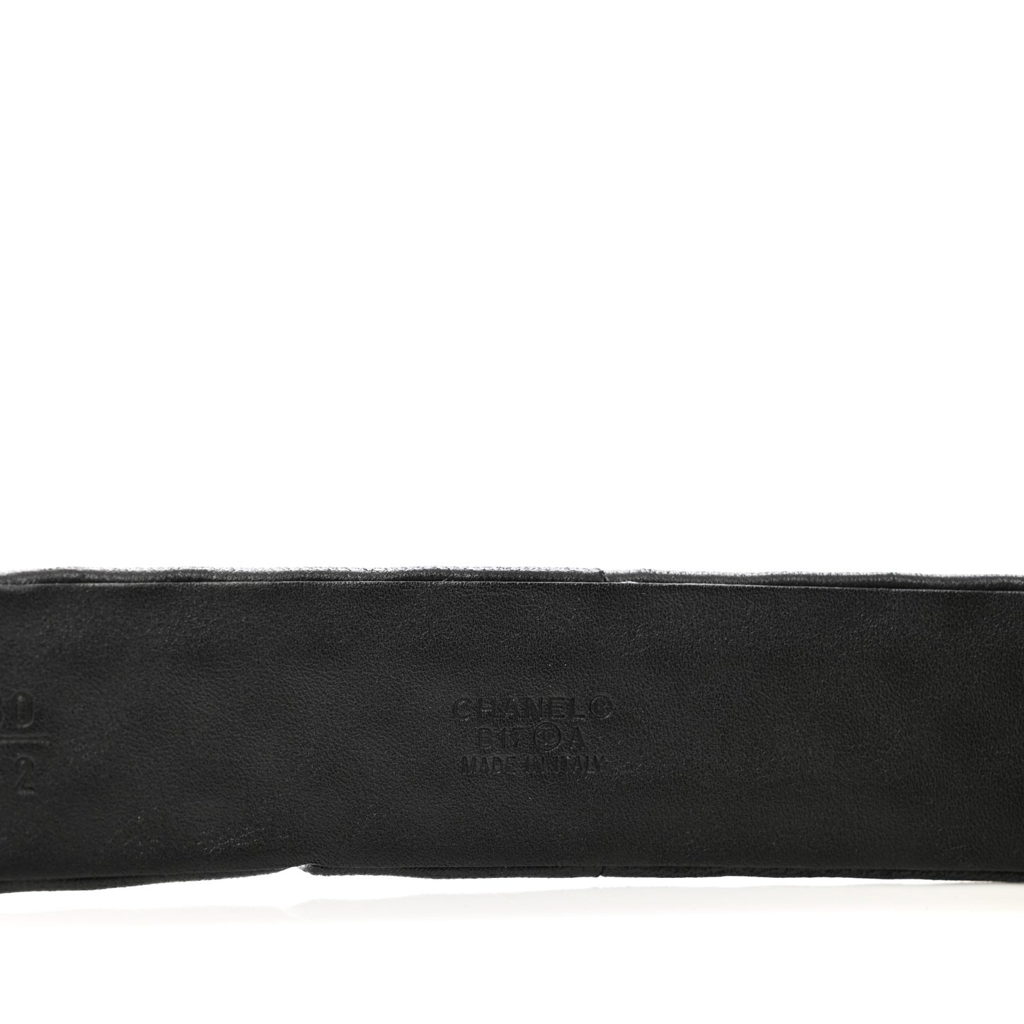 Lambskin Studded CC Chain Belt 80 32 Black