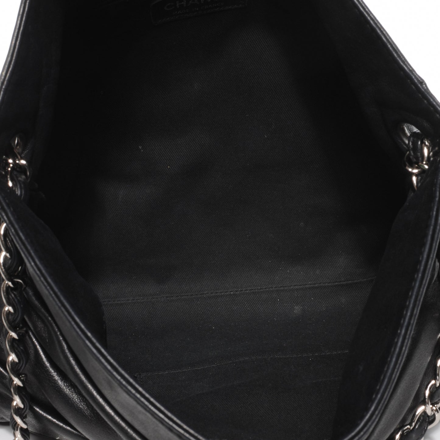 Lambskin Large Sharpei Shoulder Bag Black