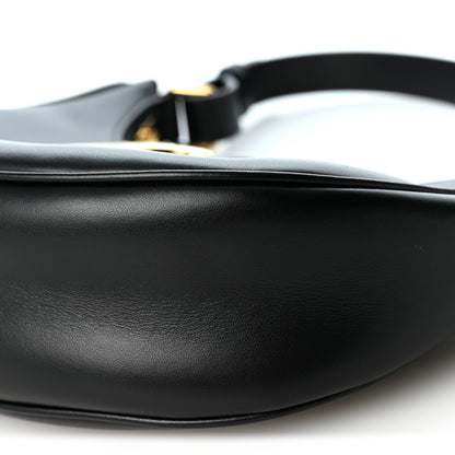 Celine Smooth Calfskin Medium Strap Ava Triomphe Shoulder Bag Black 9 of 10
