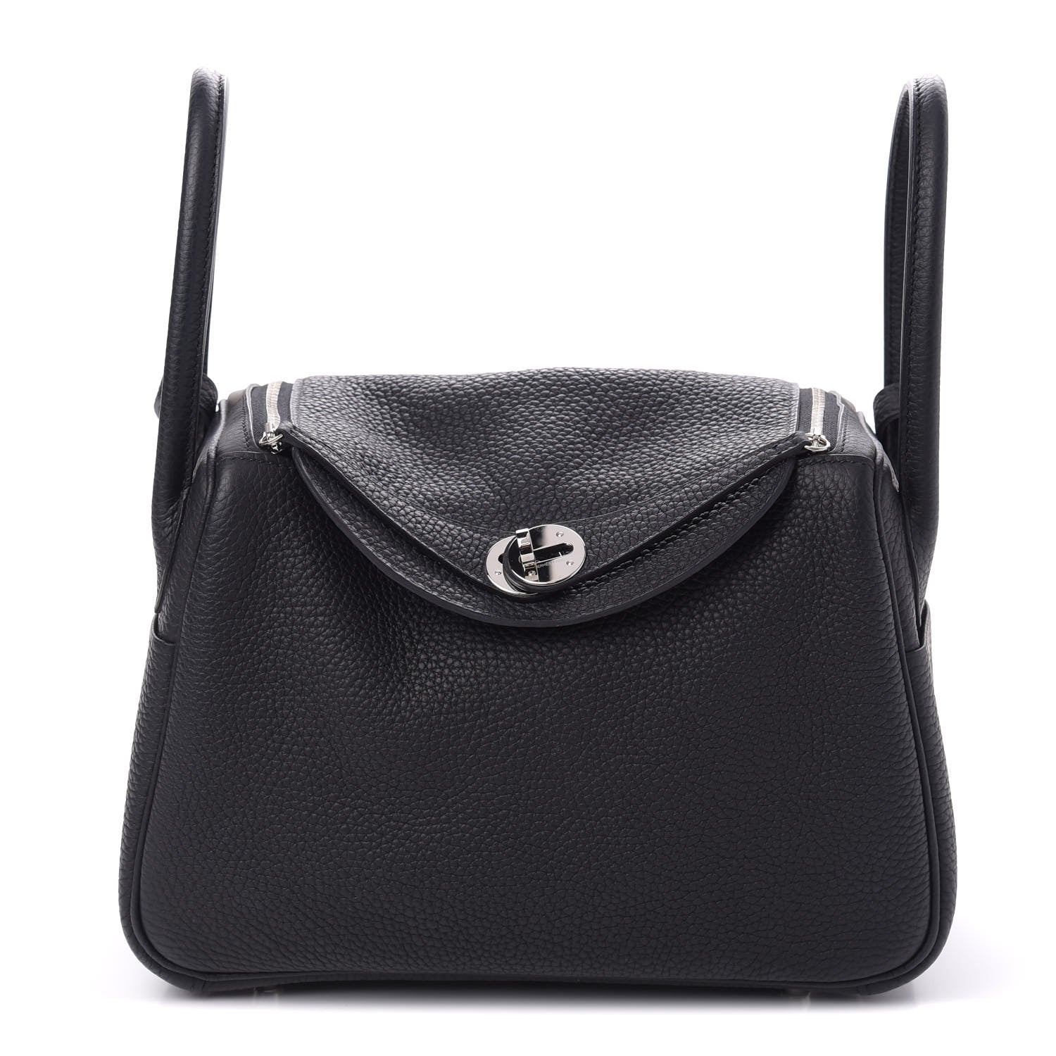 Hermes Taurillon Clemence Lindy 26 Black 1 of 11