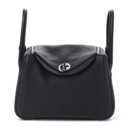 Hermes Taurillon Clemence Lindy 26 Black 1 of 11