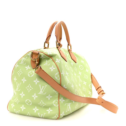 Louis Vuitton Calfskin Monogram Speedy P9 Bandouliere 40 Frozen Lime 3 of 11