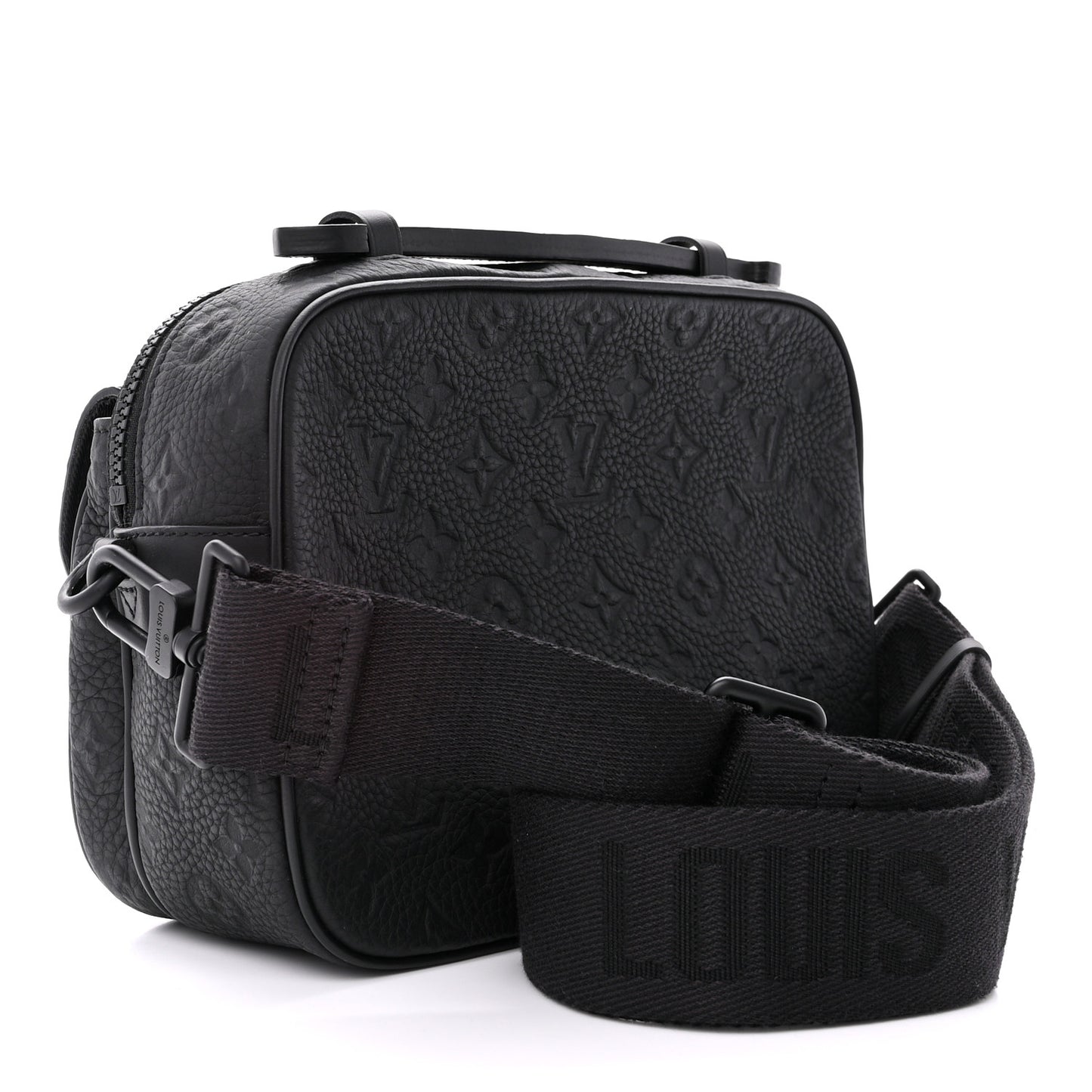 LOUIS VUITTON Taurillon Monogram S Lock Messenger Black
