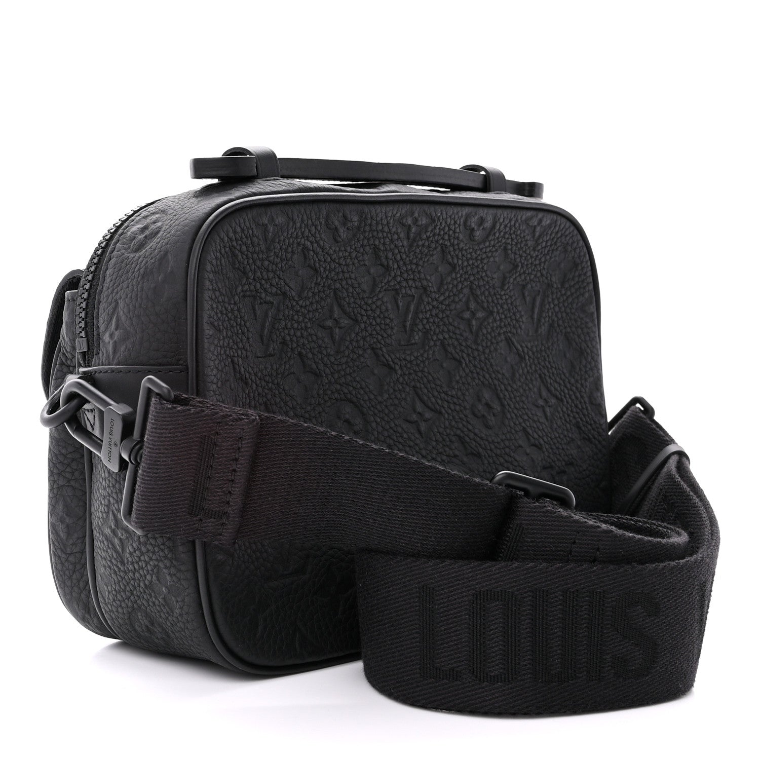 Louis Vuitton LOUIS VUITTON Taurillon Monogram S Lock Messenger Black 3 of 11