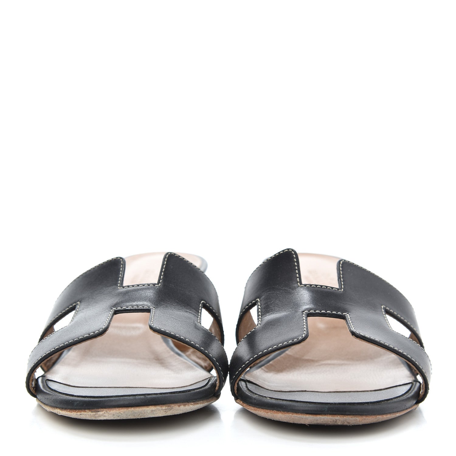 Hermes Calfskin Oasis Sandals 36 Black 2 of 18