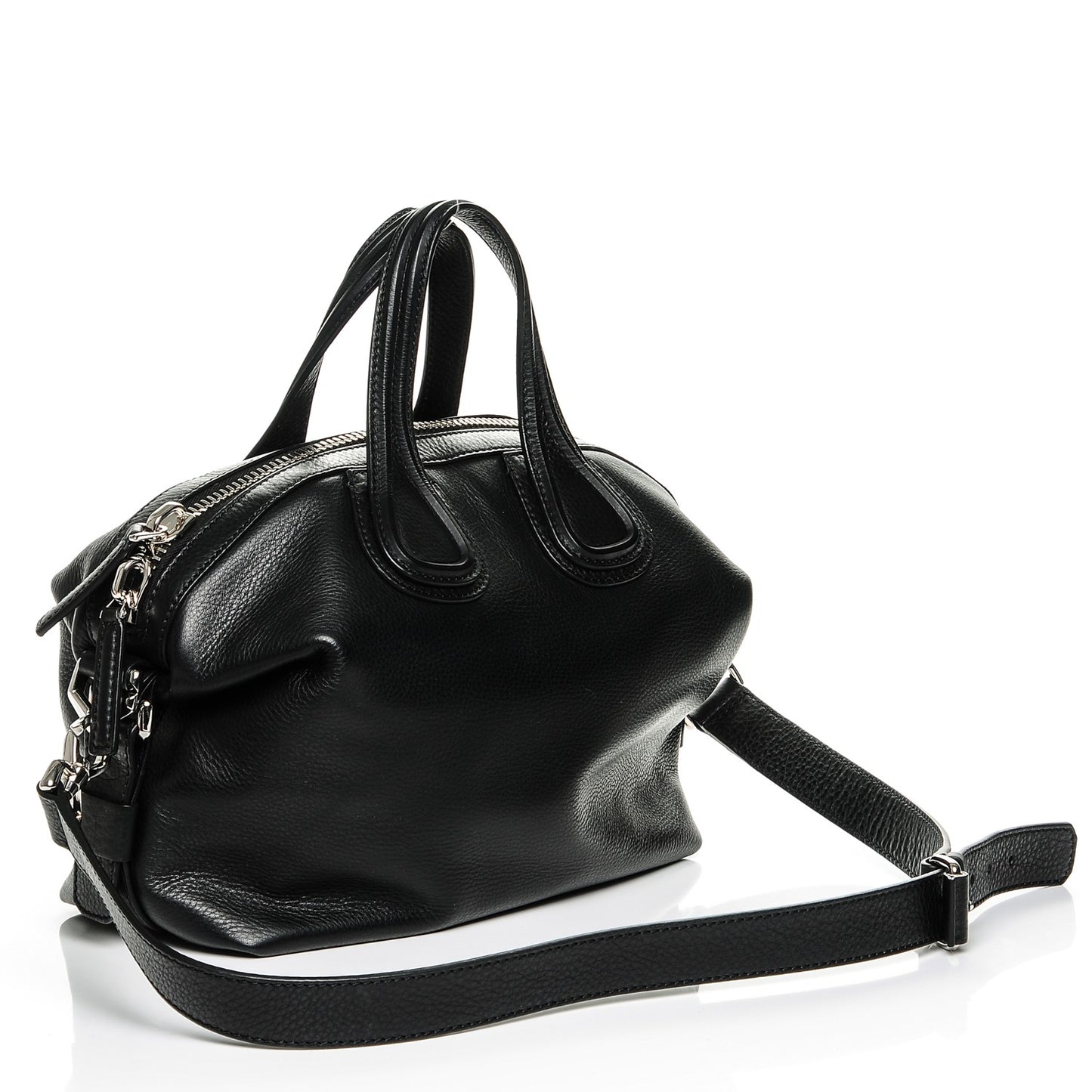 Pebbled Calfskin Small Nightingale Black