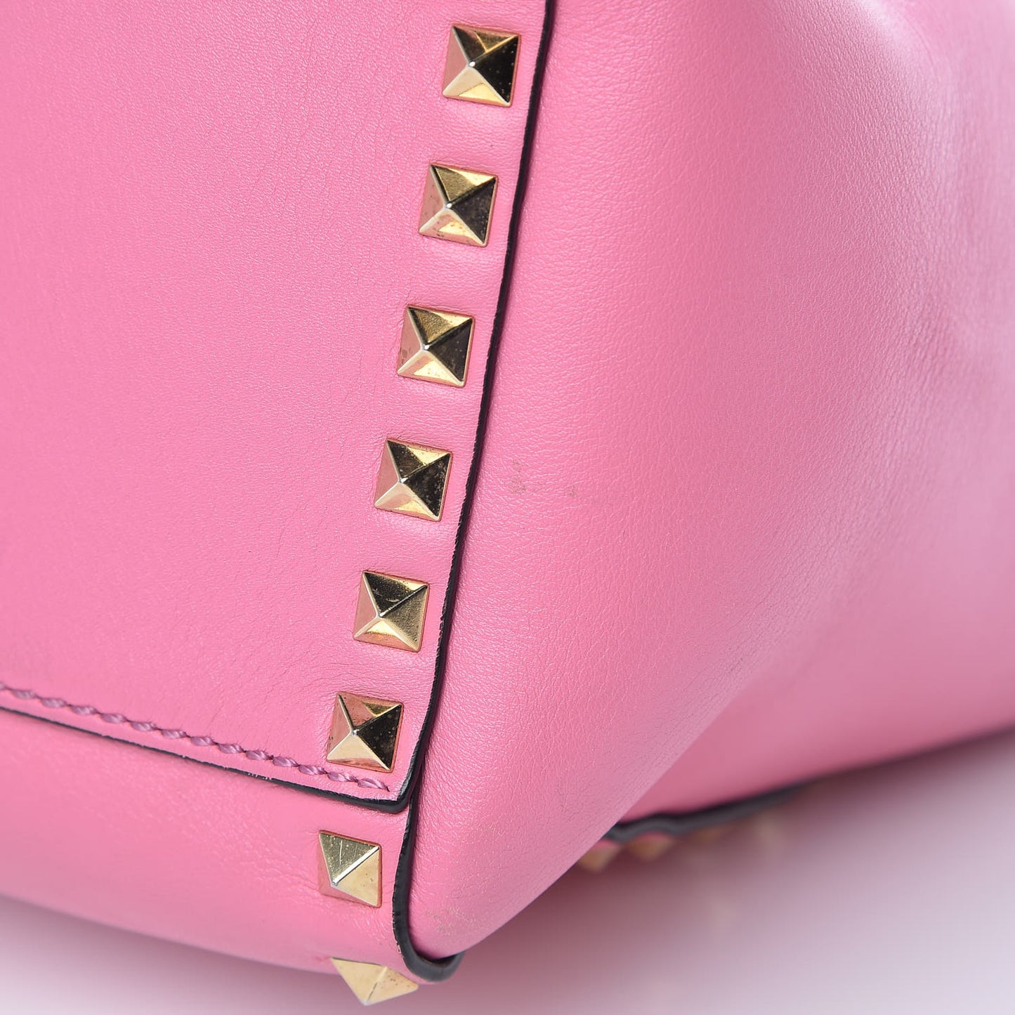 Vitello Rockstud Double Handle Tote Ninphea