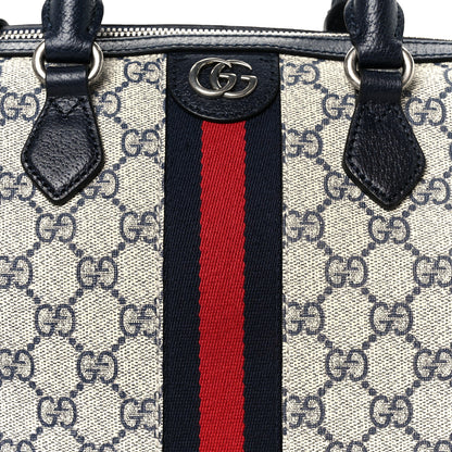 Gucci GG Supreme Monogram Web Medium Ophidia Top Handle Bag Beige Blue 9 of 11